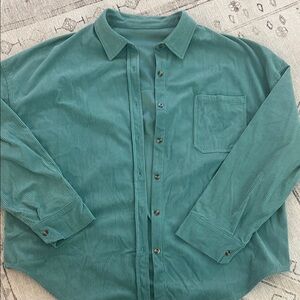 Women’s Green Corduroy Shacket